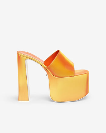 Holographics Platform Sandals | Women Shoes Orange | GCDS Spring/Summer 2023